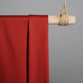 Tissu coton rouge brique x 10cm - Pretty Mercerie -Mercerie en ligne 