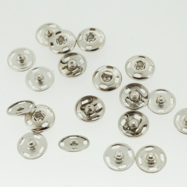 Boutons pressions nickelé 11 mm